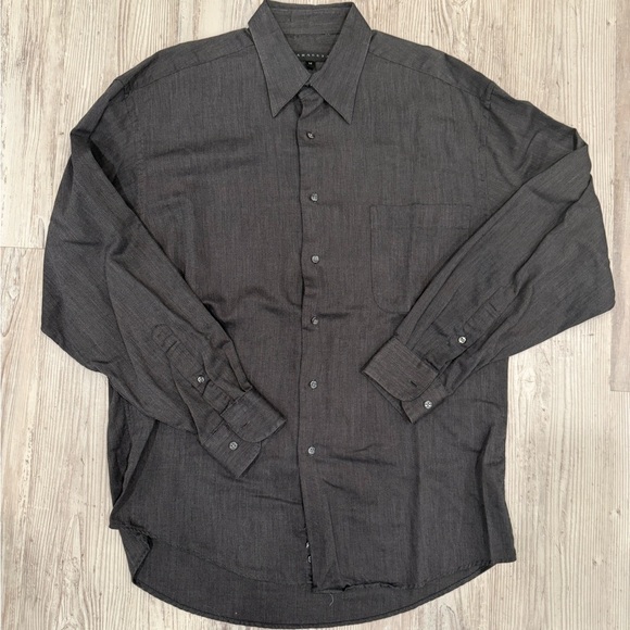 Men's Grey Button-Up Shirt - Picture 1 of 2